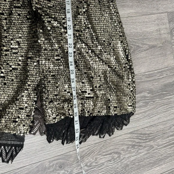 Free People Stardust Lace Tarnished Sequin Boho Jacket Women’s Size M